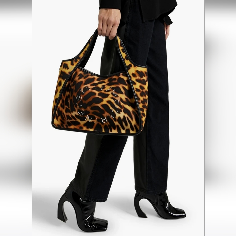Stella McCartney Leopard Print Tote with Black Pouch - Picture 3 of 15